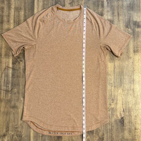 Lululemon Drysense Training Short Sleeve Heathered Butternut Brown Men’s Size S - Picture 7 of 9